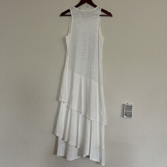 DESIGUAL Chelsea Long Printed Boho Tiered 100 % Cotton Tank Maxi Dress SZ M - Picture 5 of 9